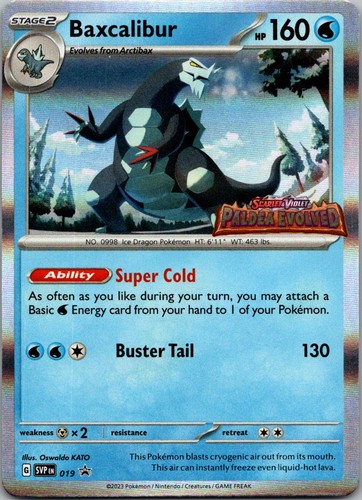 Baxcalibur (Prerelease) POKEMON Promo SCARLET & VIOLET PROMO 019 Holo NEAR MINT
