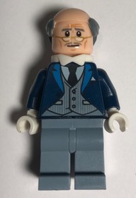LEGO Alfred Pennyworth Minifigure sh0313 Pinstripe Vest - The Lego Batman Movie