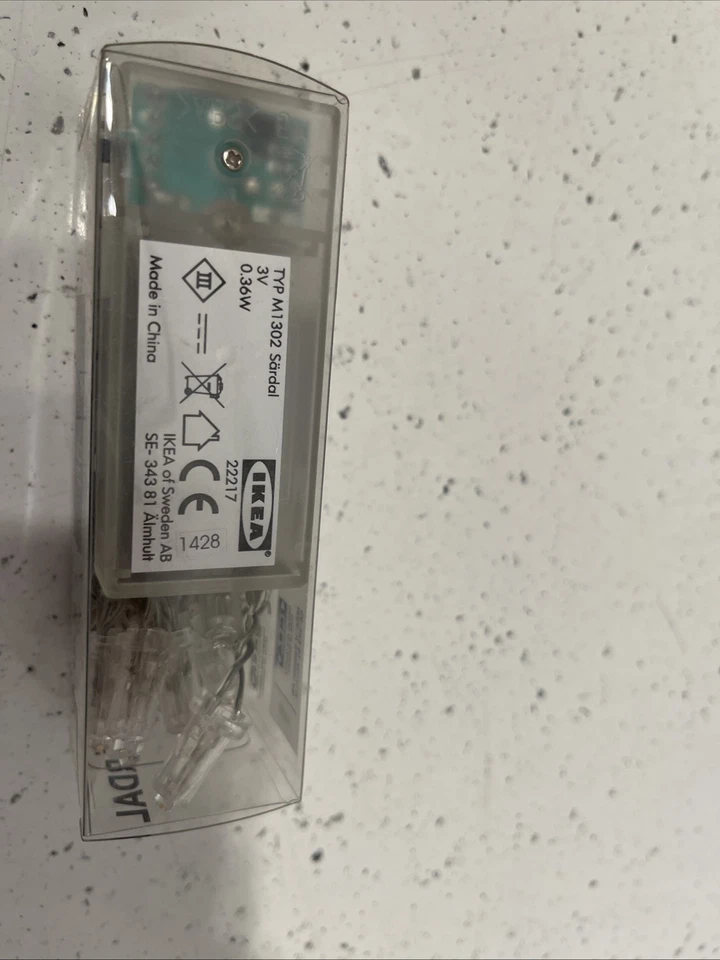 NUEVO IKEA Sardal 12x Luces LED Blancas Transparentes Alimentadas por Batería Foto 2 de 3