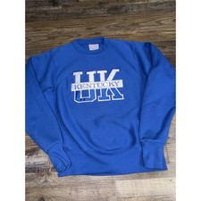 Vintage Crable Sportswear Kentucky Wildcats Sweatshirt Blue Mens Medium USA Made