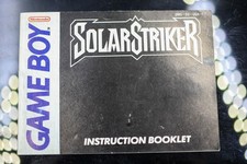 NO GAME- Authentic Manual ONLY Solar Striker Nintendo Gameboy