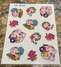 Vintage Trend Stinky Stickers sheet 12 Scratch  Sniff Red Hots Dragon T-142
