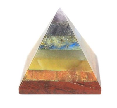 7 Chakra Kristall Pyramide 4 cm - Energie & Balance