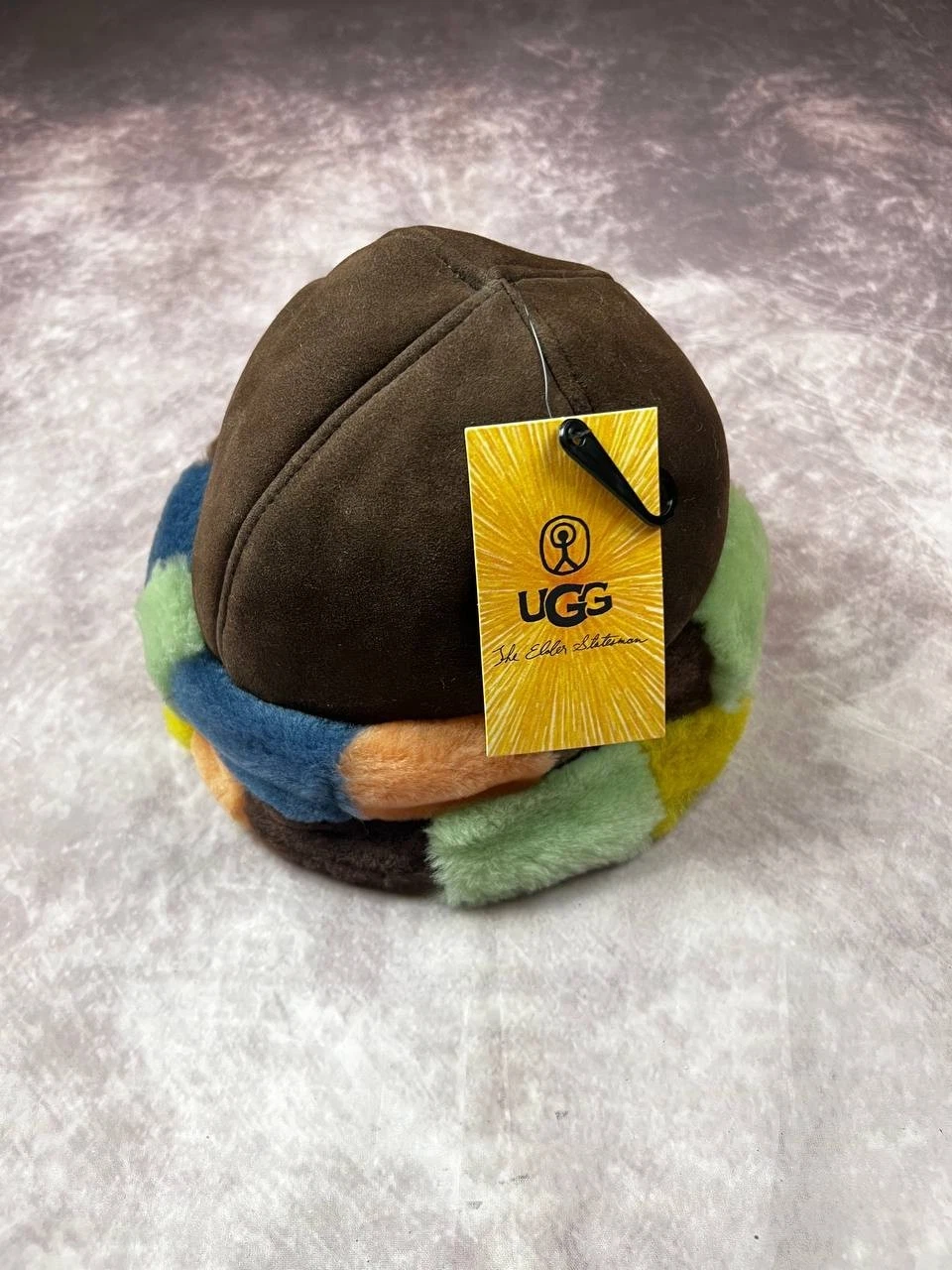 The Elder Statesman x UGG Suede Shearling Multicolor Hat size S/M New
