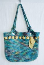 Handmade Felted Wool Large Handbag Purse Shoulder Bag Tote Lined 17  X 28  