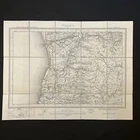 1899 Ordnance Survey Map 1 Inch To 1 Mile Sheet 163 Aberystwyth On Linen