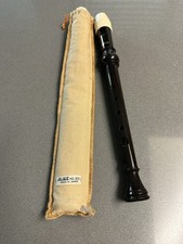 Aulos No.203 Soprano Recorder Flute Made in Japan w/ Case Fingering Chart