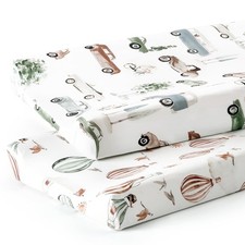 GRSSDER Stretch Ultra Soft Jersey Knit Changing Pad Cover Set 2 Pack, Change ...