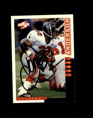 Jamal Anderson Signed 1998 Score Pinnacle #8 IPA In Person Autograph