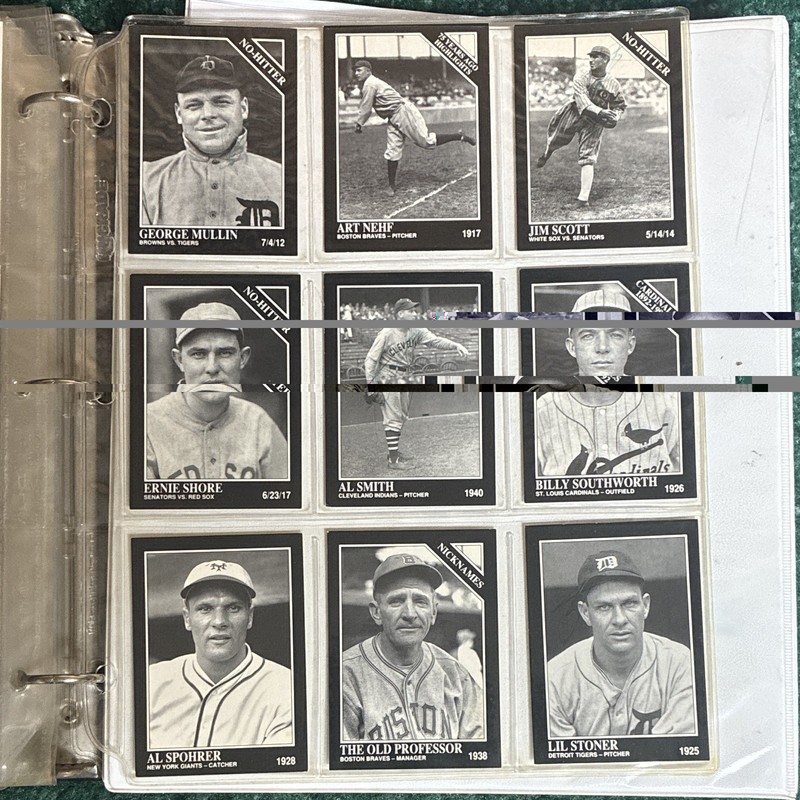 The Sporting News Conlon Collection 1991 MLB Auto Card Lot (9) Mullin Nehf