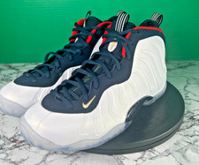 Nike Little Posite One GS White Obsidian Red USA Olympic 644791-403 Size 6Y New