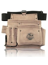 Graintex 5 Pocket Suede Leather Tool Belt/Bag, Multipurpose Beige 