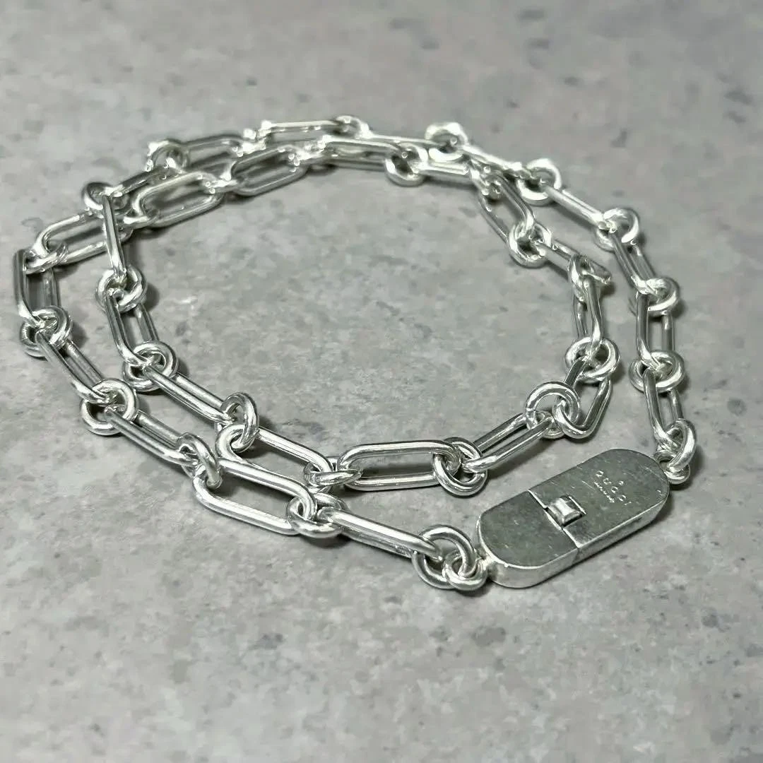 [Molto Rara] Collana GUCCI Vintage Catena Tom Ford Periodo Argento 925