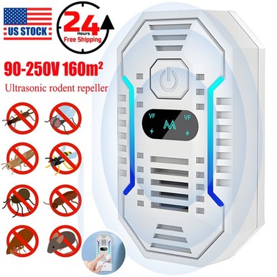 New Ultrasonic Rodent Repellent Pest Repeller Mouse Blocker Rat Deterrent US