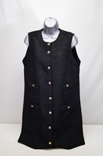 NWT Sandro Pippa Tweed Dress Black Size 42