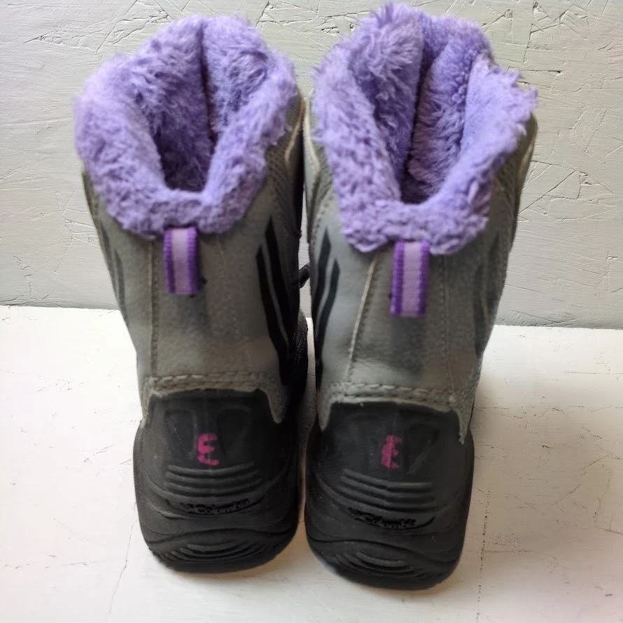 Columbia Youth 3 Waterproof Omni-Heat Snow Boot Girls Purple Gray Warm - Image 3 of 4
