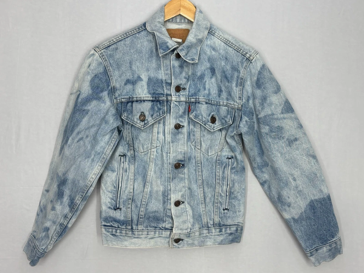Mens Acid Wash Denim Jacket In Vintage Outerwear Coats & Jackets