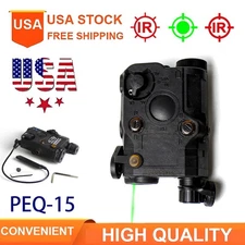 Airsoft PEQ-15 IR infrared illuminator With IR Green Laser Fits Picatinny Rail
