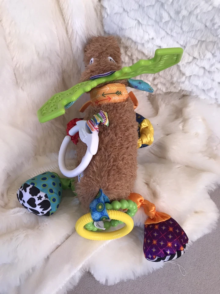 Lamaze Mortimer Moose Activity Toy Plush Baby Teether Rattle Crinkle Clip On 9” - Image 3 of 4