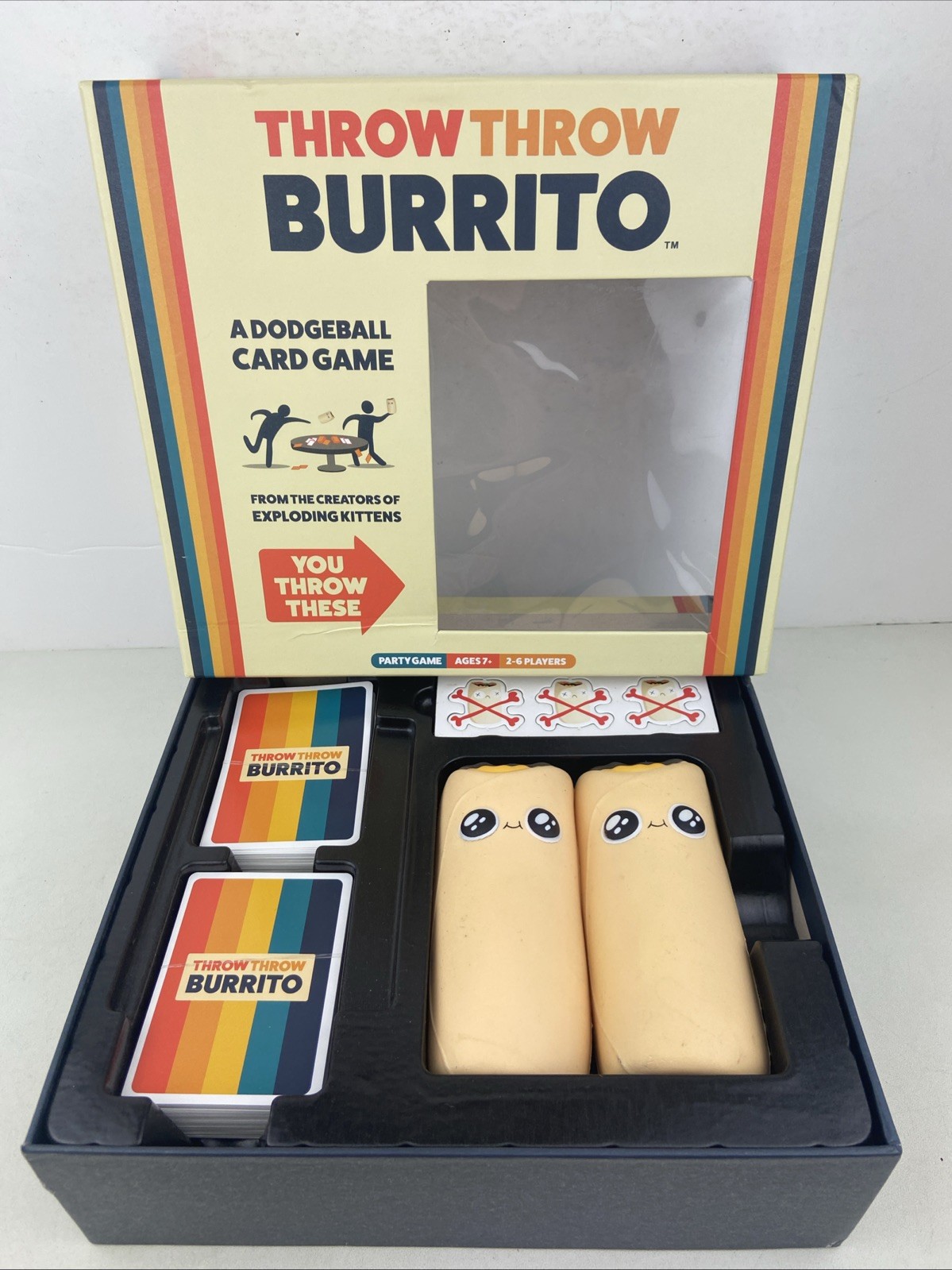 Throw Throw Burrito A Dodgeball Card Fun Family Party Game. Age 7+, Complete VGC
