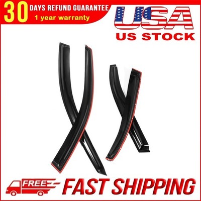 Window Visor For Acura TSX 04-08 Out-Channel Tape-on Black 4pcs 4x