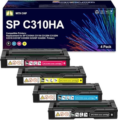 Toner Cartridge 406475-406478 for Ricoh SP C310HA C311N C312DN C312DN C242DN C23
