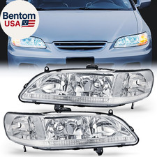 Headlight Assembly Compatible with 1998 1999 2000 2001 2002 Honda Accord Headlam