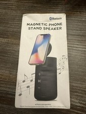 Magnetic Bluetooth Phone Stand Speaker Black--Brand New