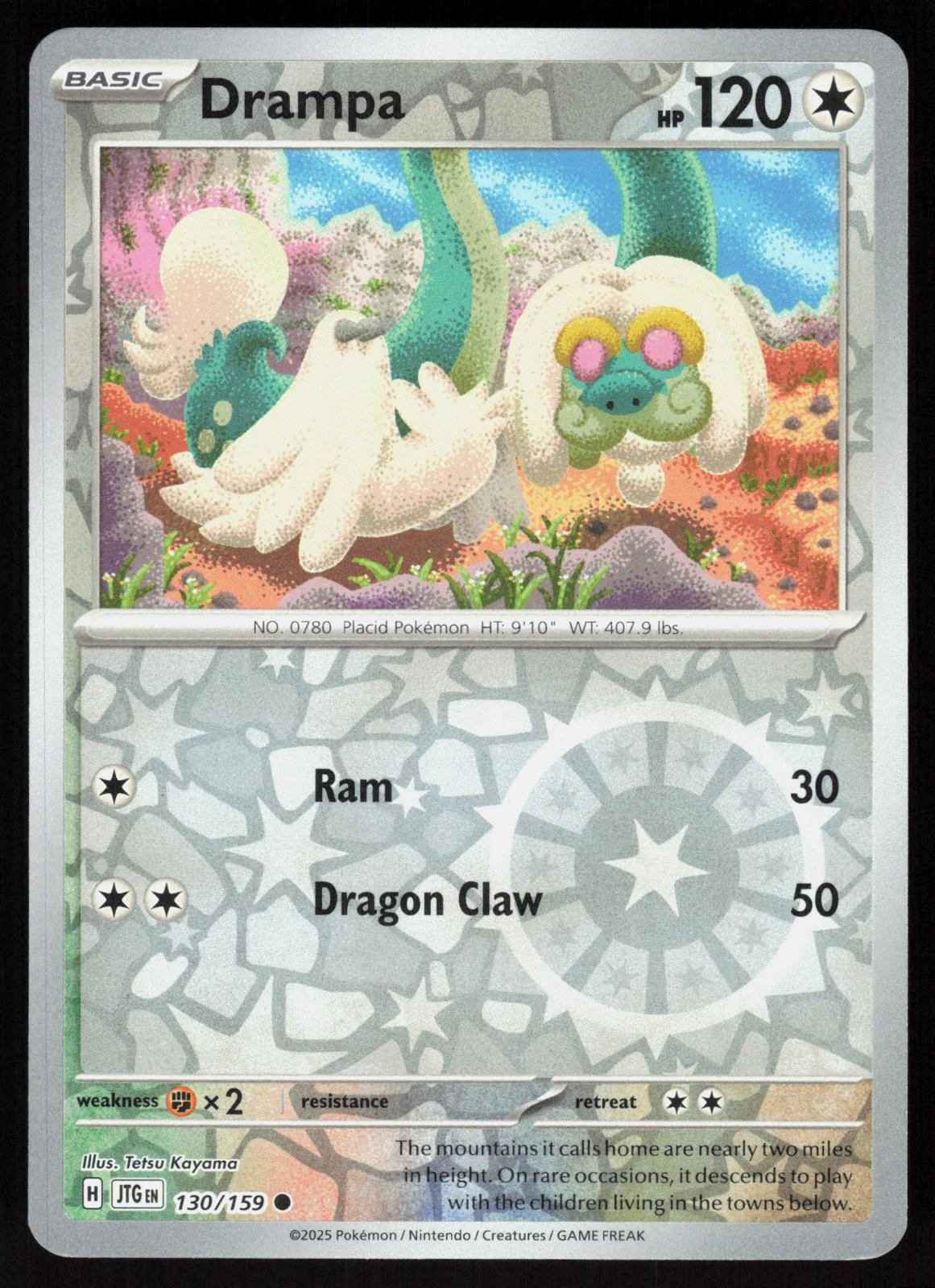 Drampa 130/159 Common Journey Together Pokemon Reverse Holo Near Mint