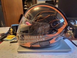 Harley Davidson Modular Flame Helmet / Clear Visor / S