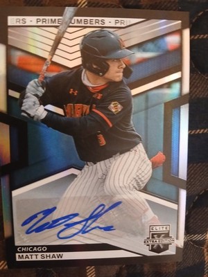 Matt Shaw 2024 Elite Extra Edition Autograph, & Numbered 23/60 Card.  Cubs