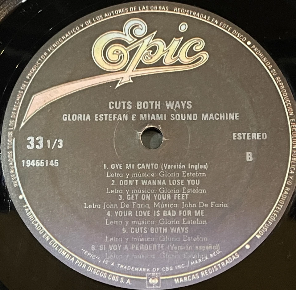 Gloria Estefan – Cuts Both Ways - Epic 1989 - Image 3 of 4