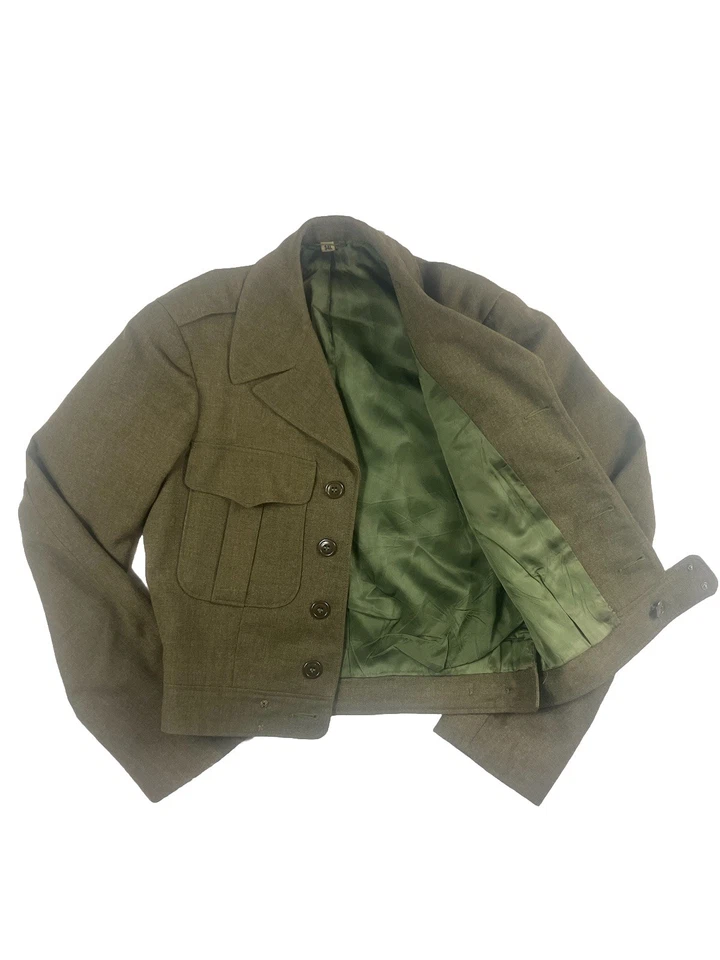 Chaqueta "Ike" vintage 36/34L para hombre años 50 verde ejército de Estados Unidos M-1950 Foto 2 de 4