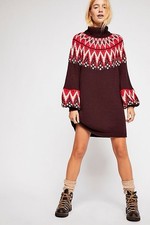 Free People Scotland Sweater Dress Purple Size S