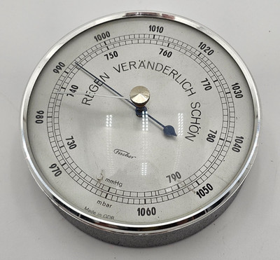 Vtg Fischer 5.25'' German Barometer Regen Veranderlich Schon MADE IN GDB