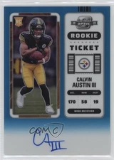 2022 Contenders Optic Teal Prizm 94/99 Calvin Austin III Rookie Auto RC 1d0h