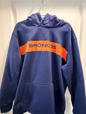 Nike NFL Equipment Training Hoodie Property Of Denver Broncos Size 2XL