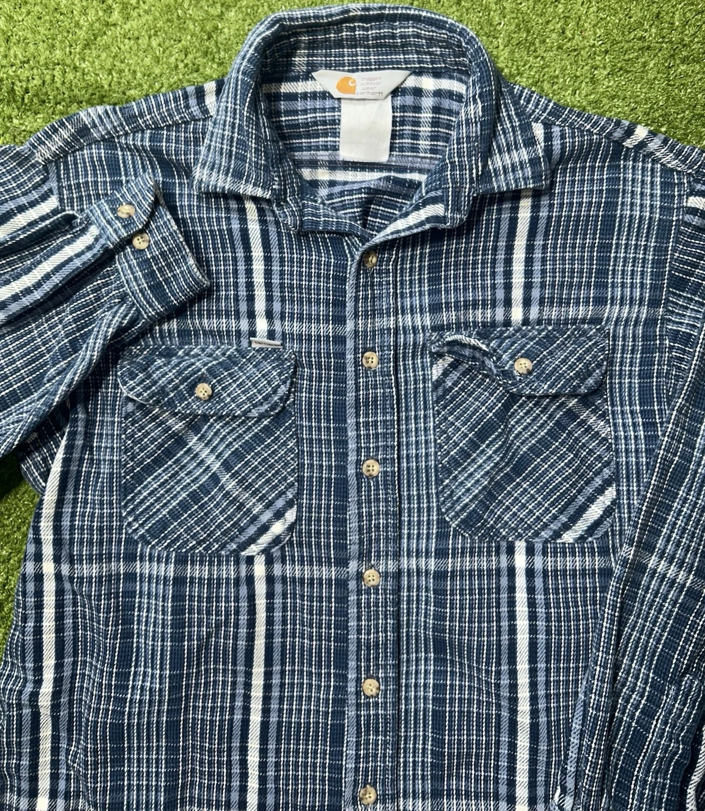 Vintage Carhartt Flannel Shirt Mens Large Blue Plaid Rugged Outdoor Wear USA 90s
Opens in a new wind