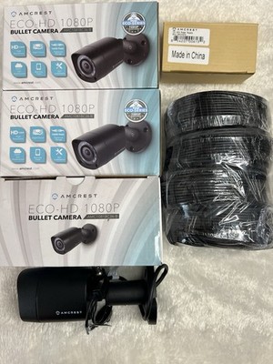 ECO-HD Bullet 1080P Cameras + Cable for  Security