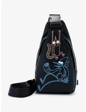 Regular Show Mordecai & Rigby Embroidered Crossbody Sling Bag