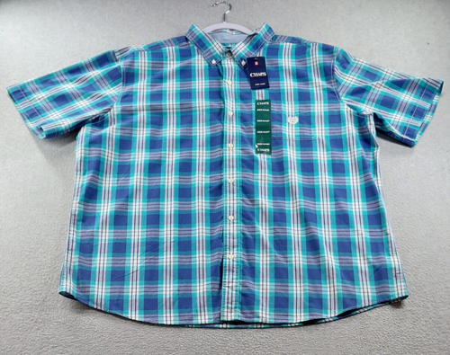 T-shirt Homme Chaps Taille L Bleu - Graphic 'The Spirited Tradition' En Lettres Rouges, Neuf Avec étiquettes