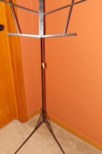 Vintage The Hamilton No 400-N Folding Chrome Music Stand - Adjustable Height 5'