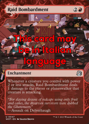 MTG RAID BOMBARDMENT 47 FOIL EXC - RAID BOMBARDING - WOT IT - MAGIC