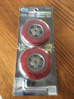 CX Skate Liquid Metal Scooter Replacement Wheel   Set Ball Bearing. NEW. RED.