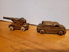 VINTAGE 1940 BARCLAY BV78 LEAD DIME STORE U.S. MOTOR UNIT TRUCK W/ HOWITZER GUN