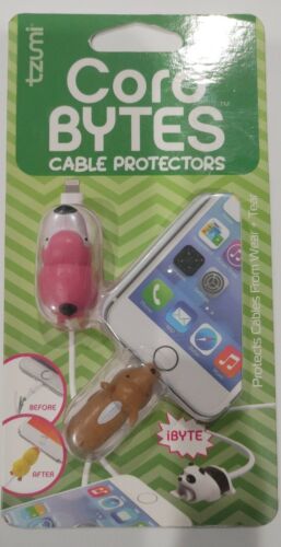 Tzumi 2 Cord Bytes Phone Cable Protectors Flamingo Kangaroo New Free Shipping - Afbeelding 1 van 2