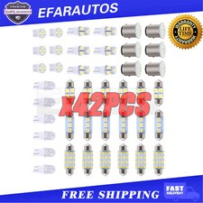 42pcs Car Interior Combo Led Map Dome Door Trunk License Plate Light Bulbs White 42pcs Car Interior Combo Led Map Dome Door Trunk License Plate Light Bulbs White