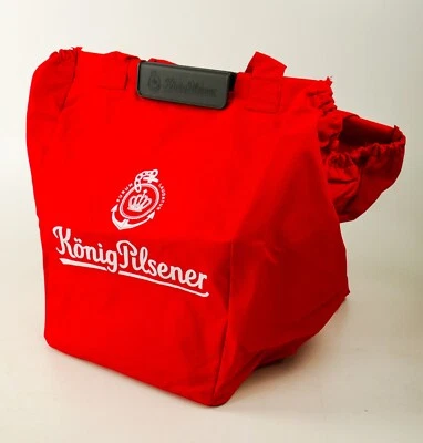 König Pilsener Bier Einkaufswagentasche Shoppingbag rot Trage Beutel Griffe 9711