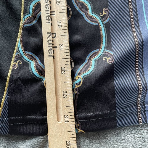 Arista Quarter Zip Top Womens Medium Blue Black Beauty Luxe Chain Equestrian NWT - 第 11/12 張圖片