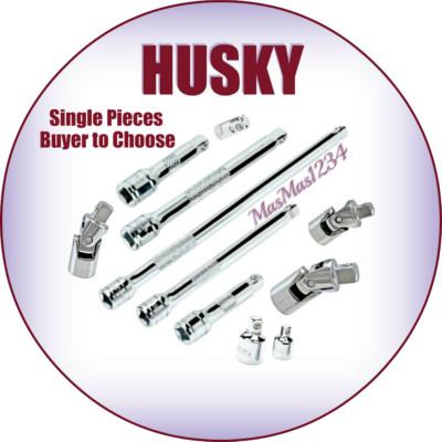 HUSKY Socket Extensions, Adapters, Universal Joints - 1/4